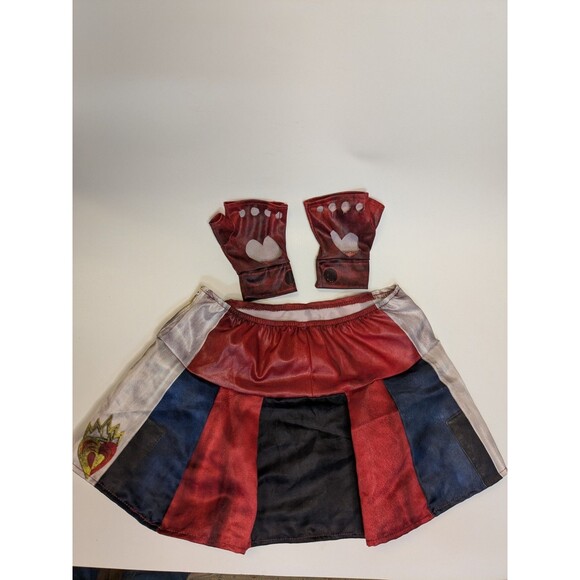 Evie Costume Descendants 3 Girls Small 4-6X Wig, Skirt, Gloves Halloween Dressup - Picture 4 of 10